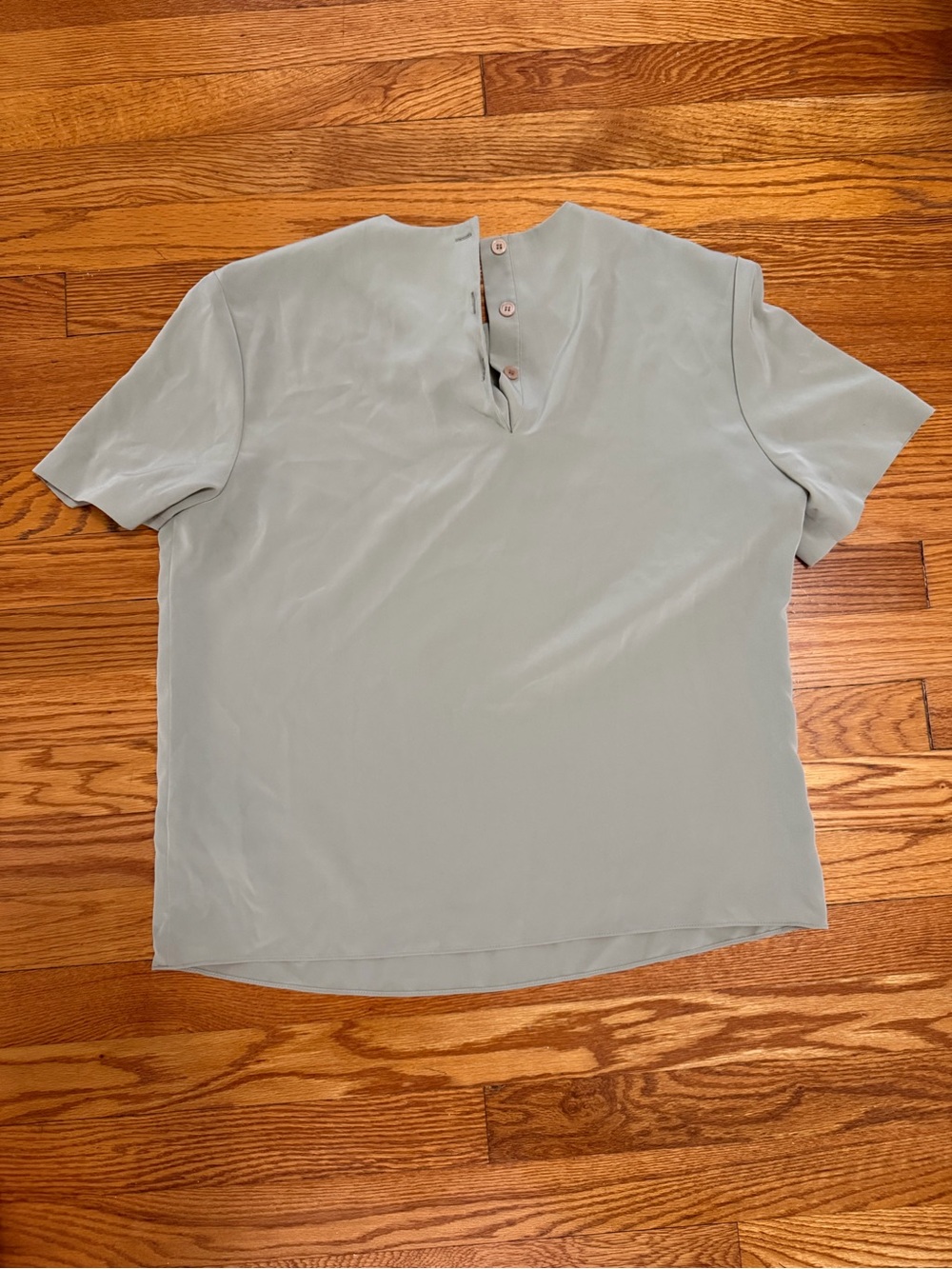 Women's Short-Sleeve Polo Top in Light Sage